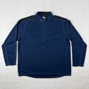 RLX Polo Sport Mens Blue Quarter Zip Pullover‎ Performance Jacket  2XL VTG NWT